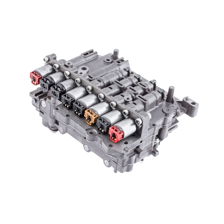 VALVE BODY - A6GF1, HYUNDAI, KIA 2009-ON SOLENOIDS 1 GREEN, 3 BLACK, 3 YELLOW, 1 BROWN