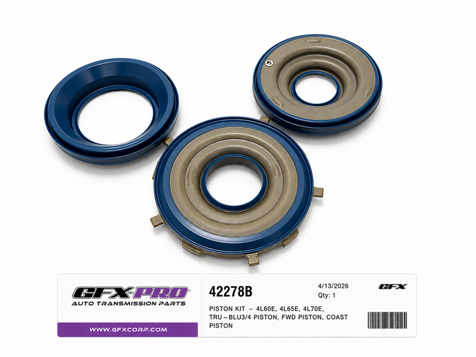PISTON KIT - 4L60E, 4L65E, 4L70E, TRU-BLU 3/4 PISTON, FWD PISTON, COAST PISTON