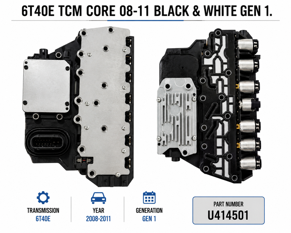 6T40E TCM CORE  08-11 BLACK & WHITE  SOLD AS IS NO WARRANTY
