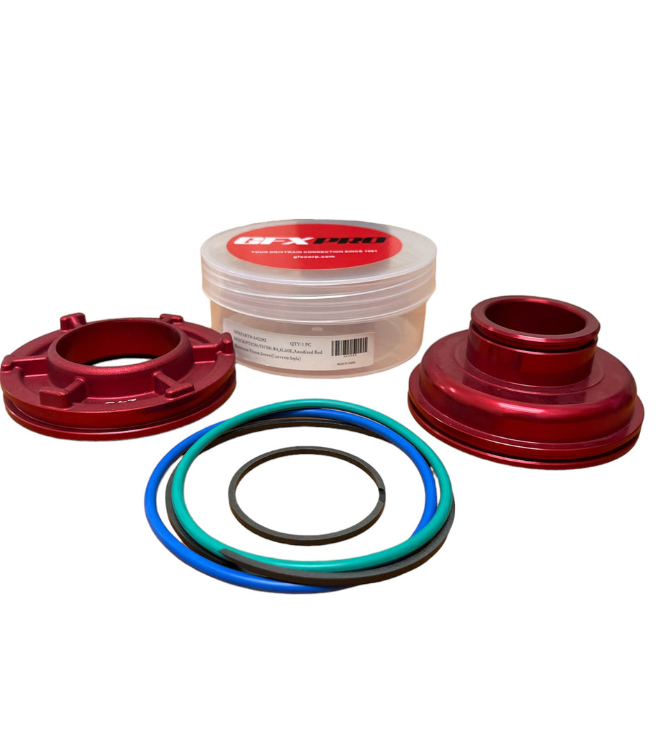 TH700-R4, 4L60E, Anodized Red Aluminum Piston, Servo (Corvette Style) General Motors 82-ON