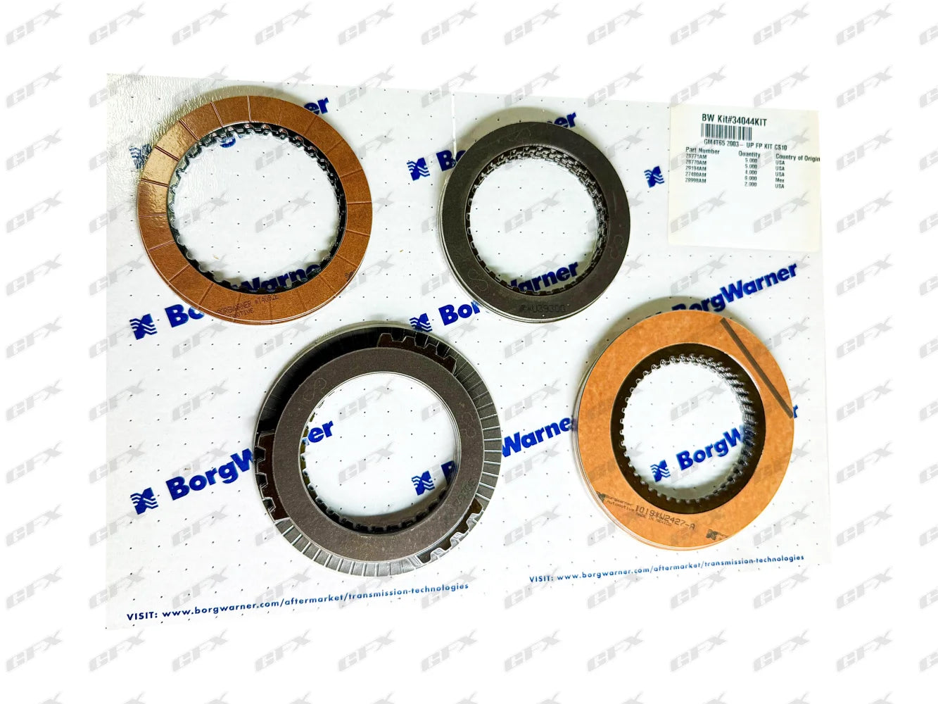 Friction Pack - 4T65E 2003-On Borgwarner (34044Kit) Friction Packs