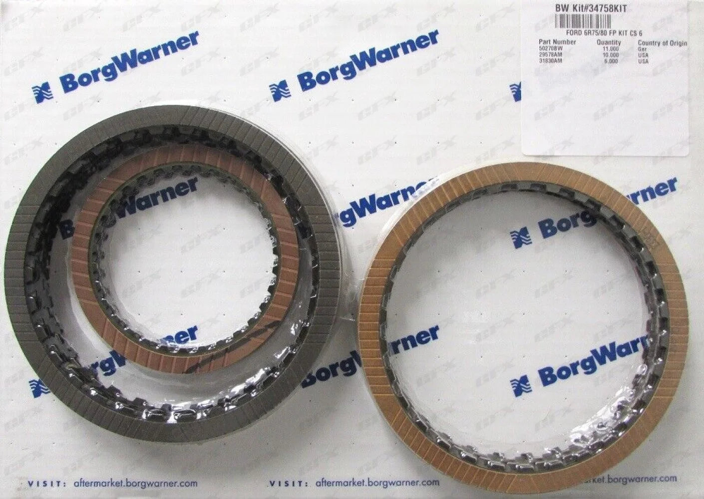 Friction Pack - 6R60 6R75E 6R80E Ford 2009-Up Borg Warner Friction Packs