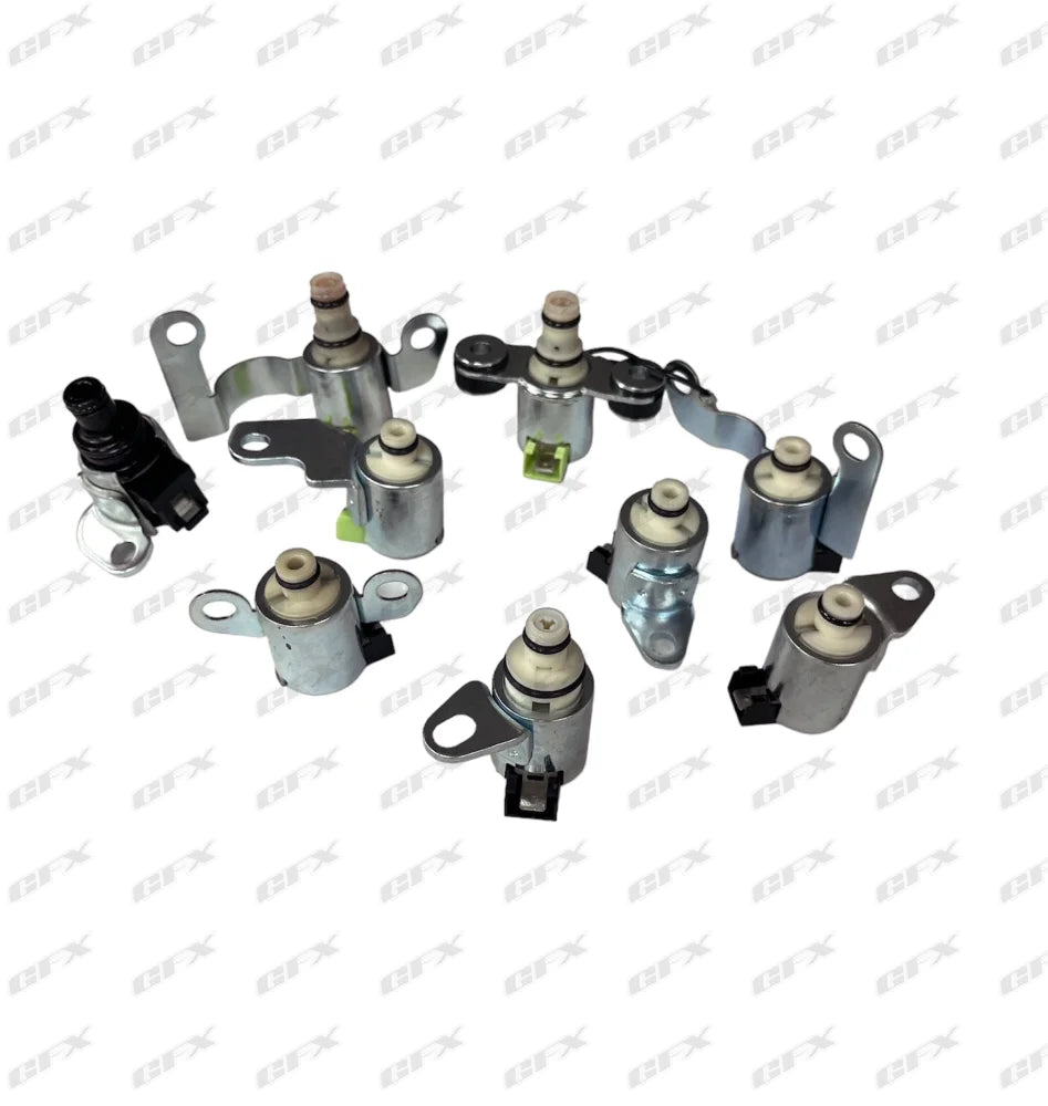 Solenoid Kit - JF506E 09A 9 pcs. 2002 - On. VW OEM # K1940-RP000 Ind 122990 (32550R) Solenoids